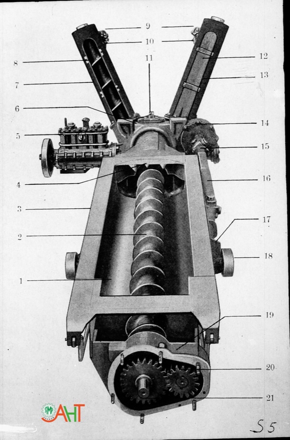 70579 Stocker Wykonawca: H. Cegielski Nota: Rys. opisy, schematy Opis: Urządzenie do mechanicznego podawania węgla